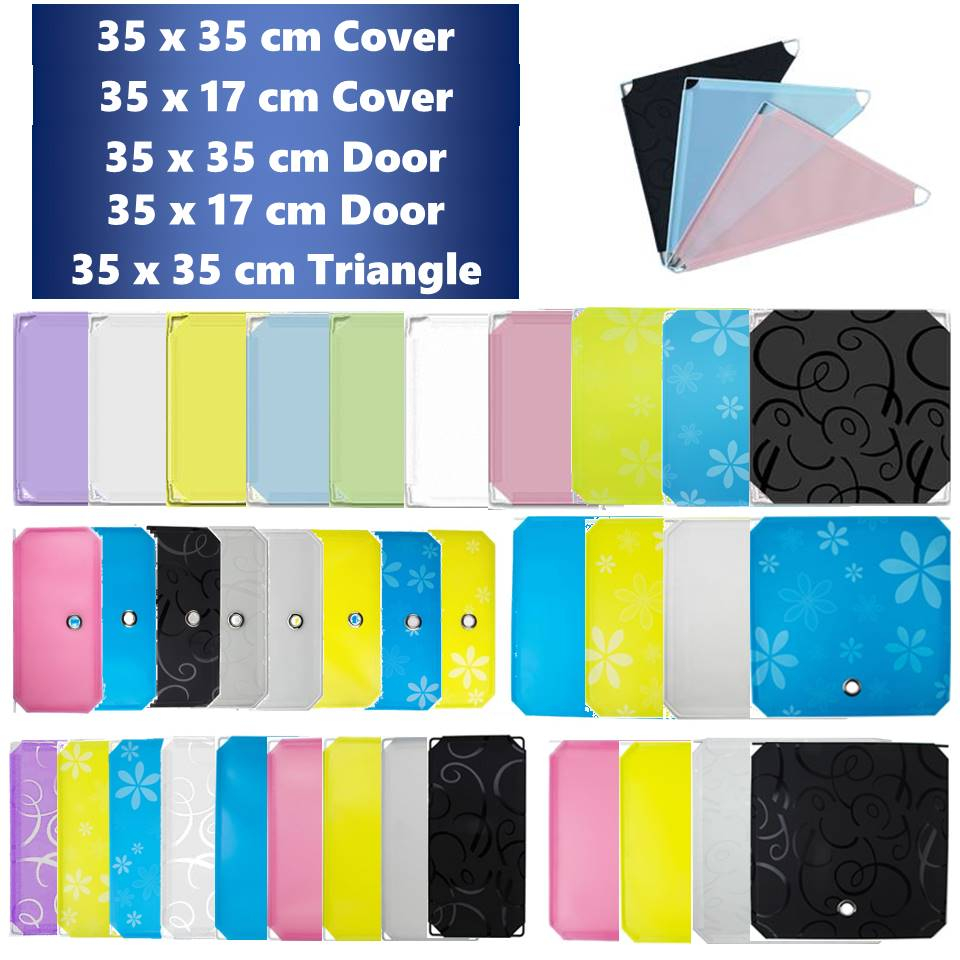 (35x35 ซม./35x17 ซม.) DIY ฝาครอบตู้เสื้อผ้าเก็บตู้รองเท้ากรงสัตว์เลี้ยง Playpen (ไม่มีขั้วต่อรวม)