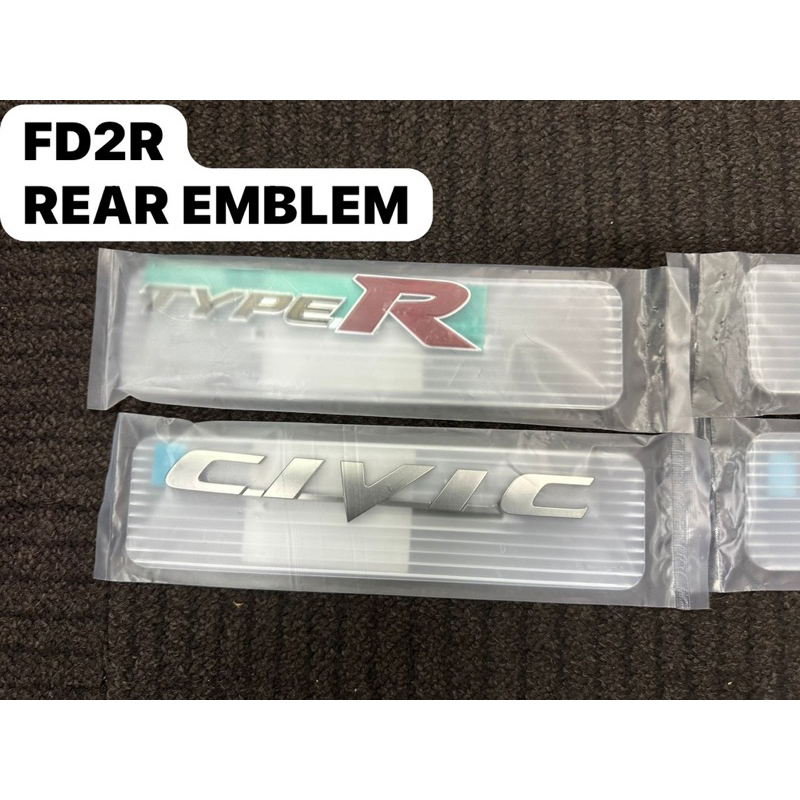 HONDA FD2R REAR EMBLEM TYPE R & CIVIC