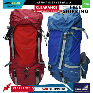 กระเป๋าเป้สะพายหลัง Jack Wolfskin Highland Trail 55 + 5 สําหรับเดินป่า ปีนเขา ท่องเที่ยว