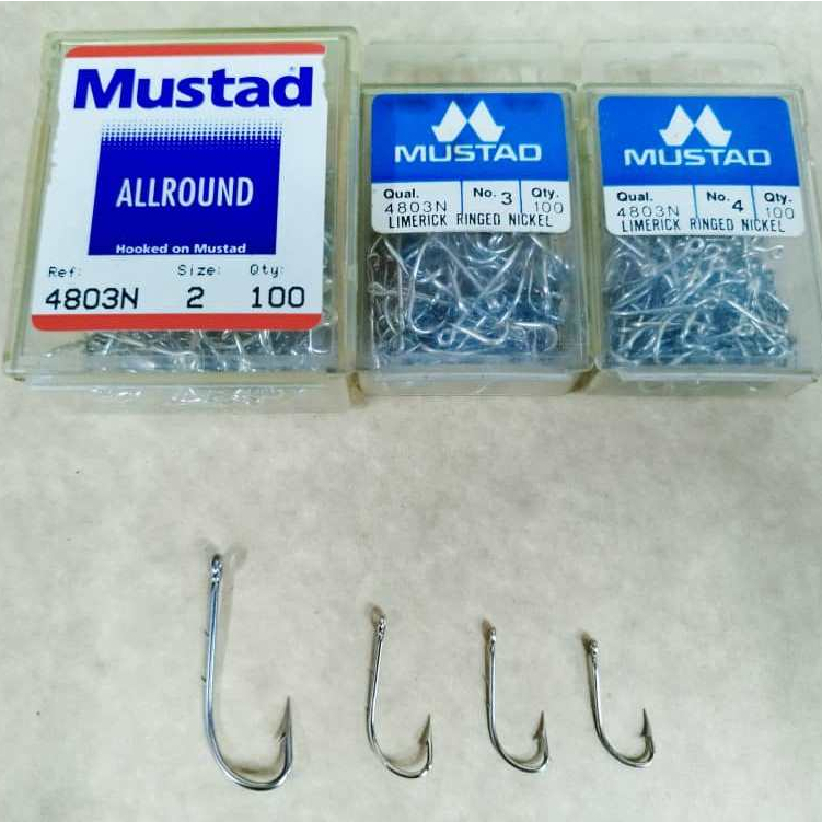 Mustad 4803N (นิกเกิล) /4803SS (สแตนเลส) ตะขอ