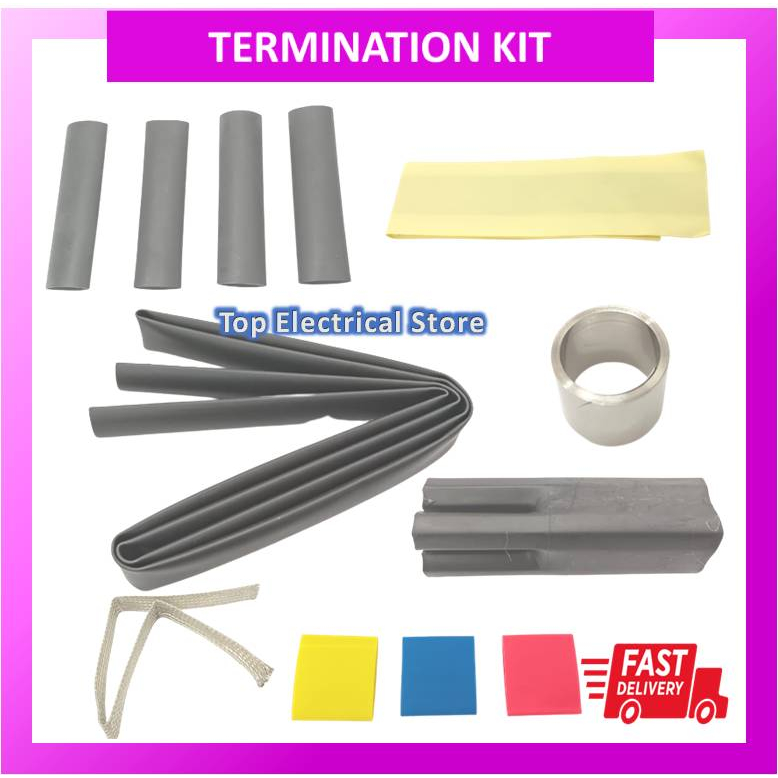 HEAT SHRINK TERMINATION KITS 4 CORE 2.5MM-4MM SQ, 10-50MM SQ, 70-150MM SQ, 185-300MM SQ