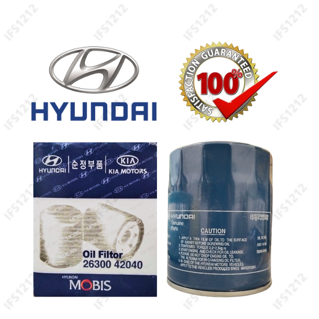 Hyundai KIA ไส้กรองน้ํามันเครื่อง STAREX SORENTO PREGIO INOKOM LORIMAS VAN เครื่องยนต์ดีเซล 26300-42040