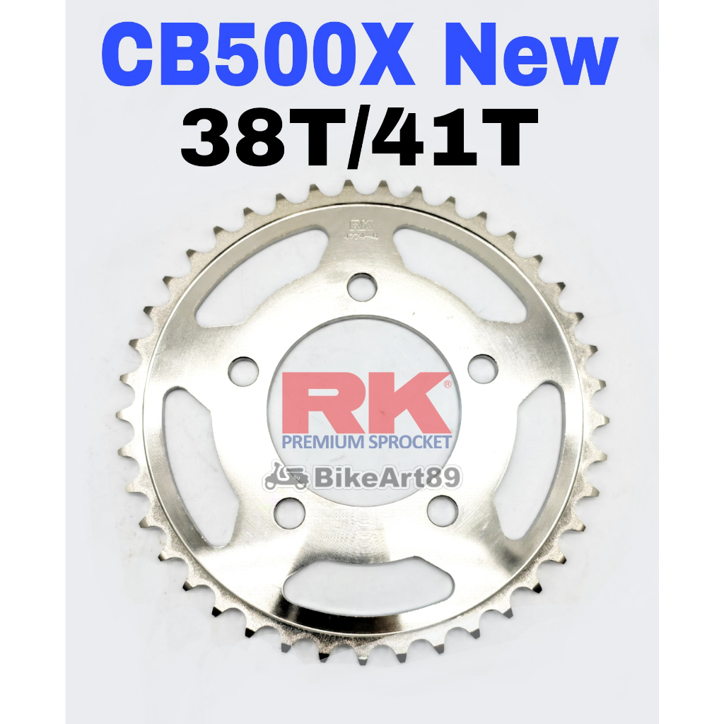 RK เฟืองเฟืองหลัง Honda CB500X ใหม่ 38T/41T Premium Sprocket Belakang CB 500 X RK 520 REBEL 500