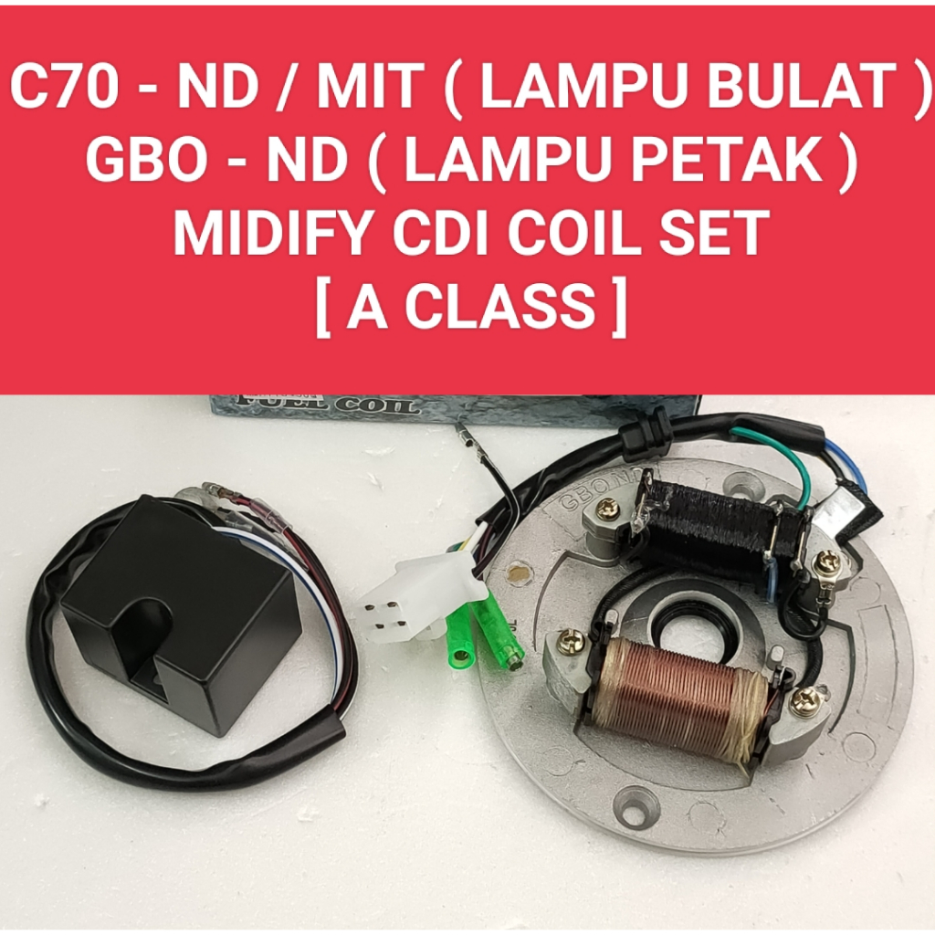 C70-ND/C70-MIT/GBO ( A CLASS ) MODIFY CDI COIL COMPLETE SET
