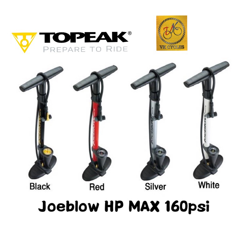 TOPEK FLOOR PUMP JOEBLOW MAX HP 160psi MOUNTAIN BIKE ROAD BIKE