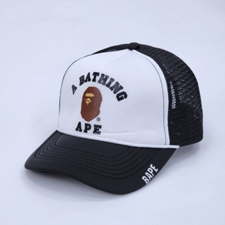 A BATHING APE หมวกฟองน้ํา ผ้าตาข่าย สไตล์ฮิปฮอป แฟชั่นสําหรับอาบน้ํา