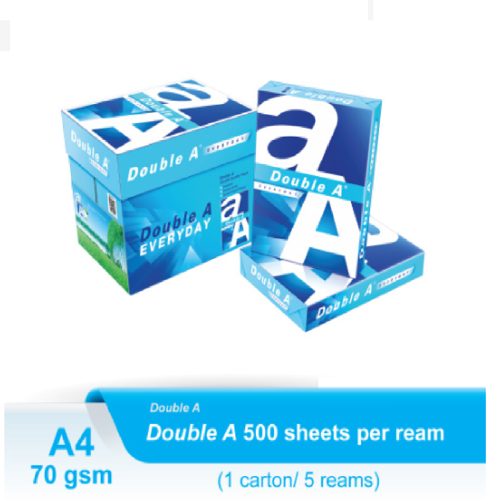 กระดาษ Double A A4 70แกรม (1ลัง/5ทบ)