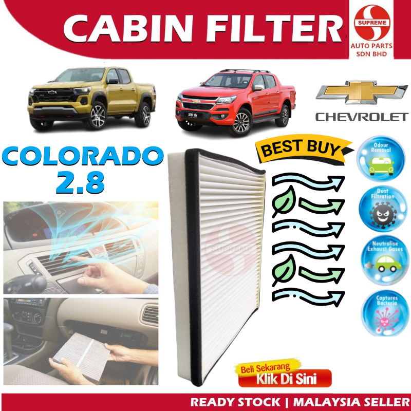 S2U Cabin Air Cond Filter Chevrolet Colorado 2.8 Penapis Angin Udara Kereta