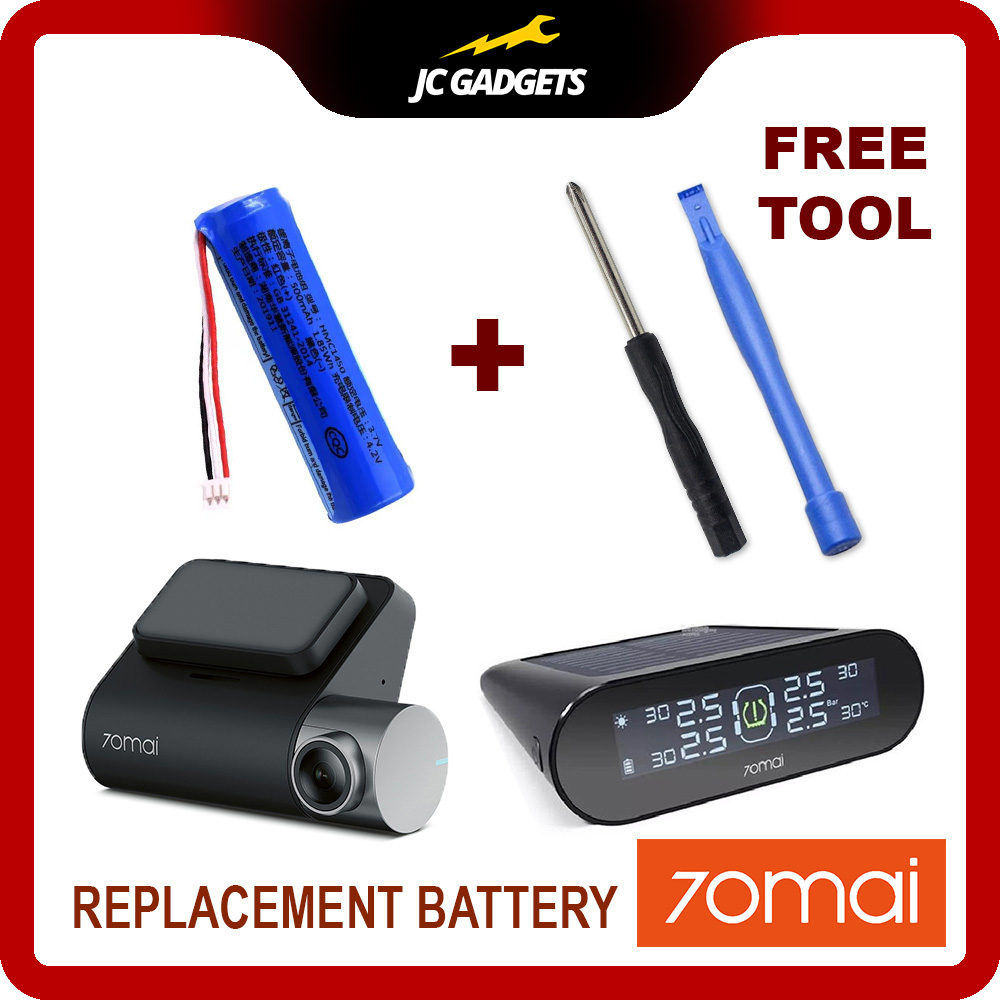 70mai Pro เปลี่ยนแบตเตอรี่ Dashcam Pro xiaomi T01 ยาง TPMS HMC1450 D08 A500 A800 70M电池
