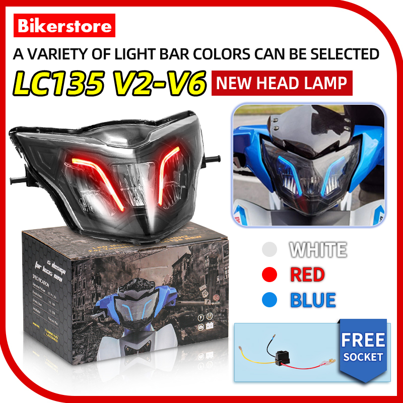 LC135 LED ไฟหน้า Super Terang โครงการ LED หัว Lampu Depan ไฟหน้า LC 135 V2 V3 V4 V5 V6 V7 X-Track หั