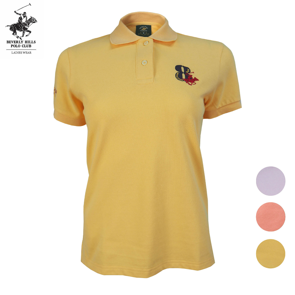 BHPC BHP304 เสื้อโปโลผู้หญิง Wanita Cotton Pique | เสื้อยืดแขนสั้นโลโก้ Sulam Casual Polo Tee Regula