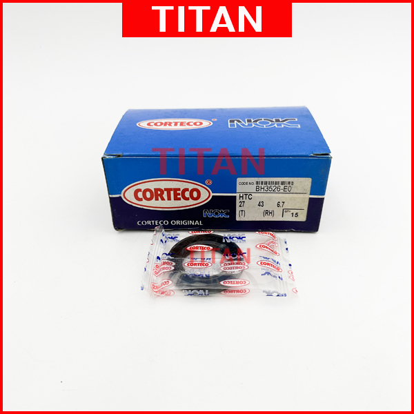 HTC 27 43 6.7 ซีลน้ํามัน Corteco NOK BH3526-E0 27*43*6.7 27x43x6.7