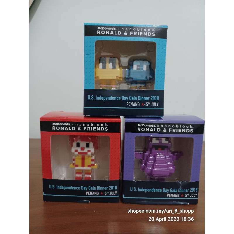 McDonalds x nanoblock Ronalder & Friends Kawada 2016 ไม่มีฝาปิดพลาสติกด้านนอก