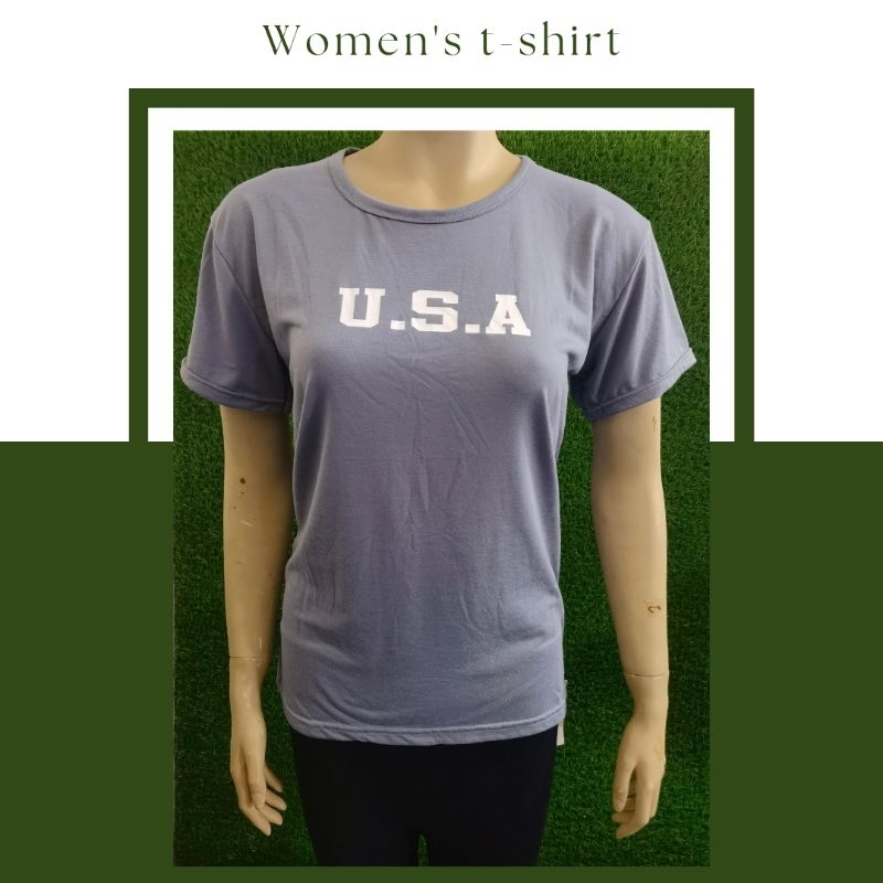 Mwin shop - เสื้อยืดผู้หญิง cotton