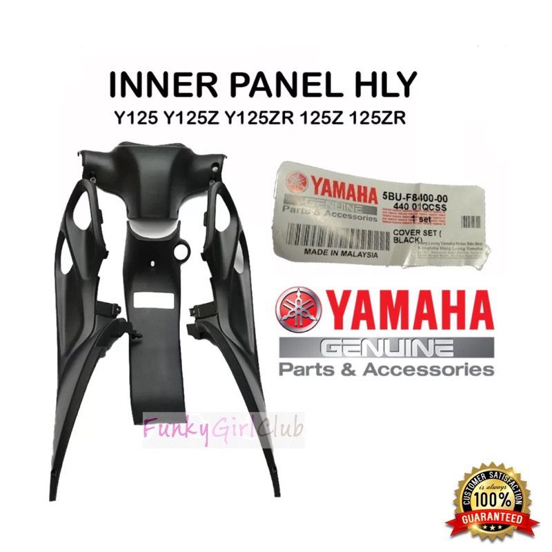 YAMAHA Y125ZR ชุดภายใน 5BU-F840-00 HITAM SEBAM FLAT BLACK NON COLOUR PART COVER HITAM Y125Z Y125