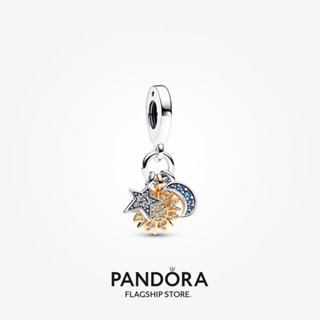 Pandora charm ของขวัญวันหยุด ห้อยจี้ทูโทน สําหรับผู้หญิง p804