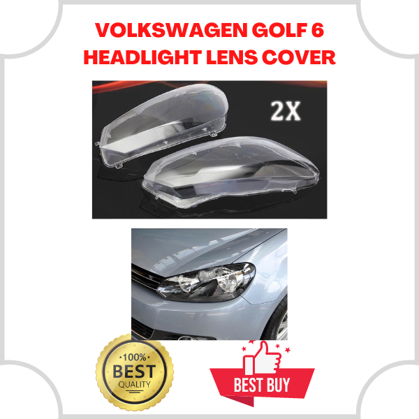 Volkswagen Golf6 Golf 6 MK6 MK 6 2010-2013 HEADLAMP COVER HEADLIGHT COVER HEADLAMP LENS COVER