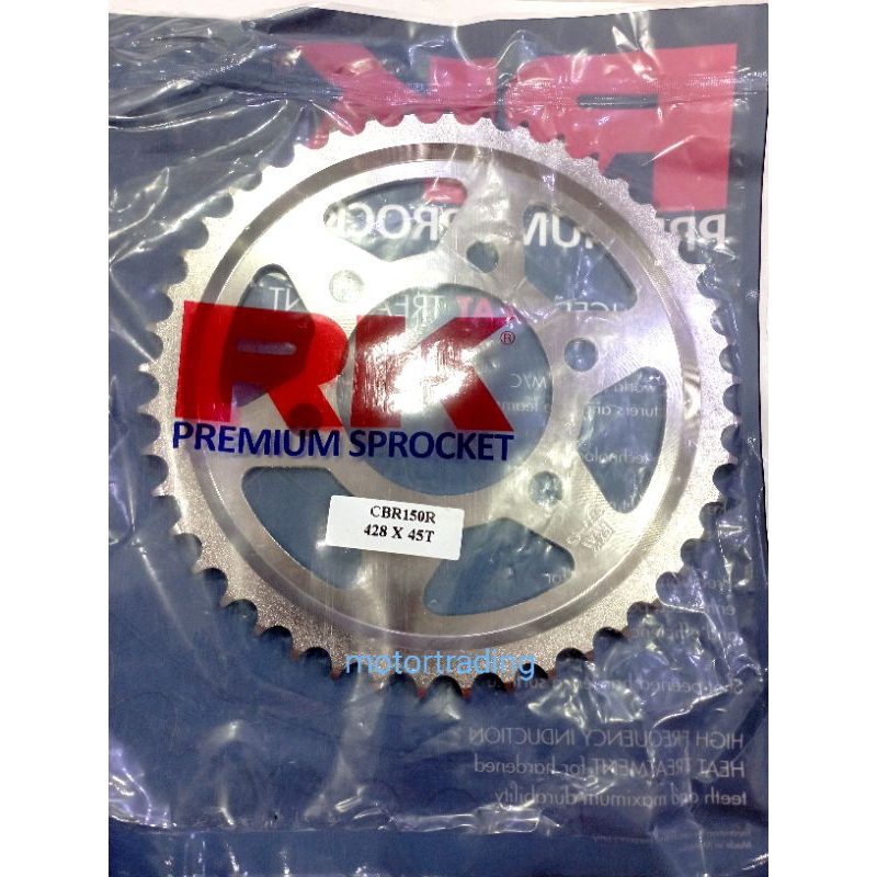 RK 428 HONDA CBR150R CBR 150R 44T / 45T REAR SPROCKET ( 6 ท่อ)
