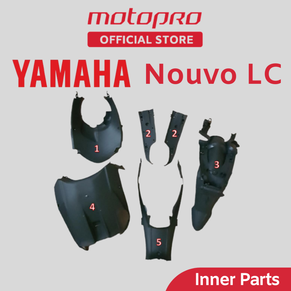 YAMAHA Nouvo LC ชุดอะไหล่ตัวถังสีด้านในครบชุด Nouvo LC - 6 ชิ้น