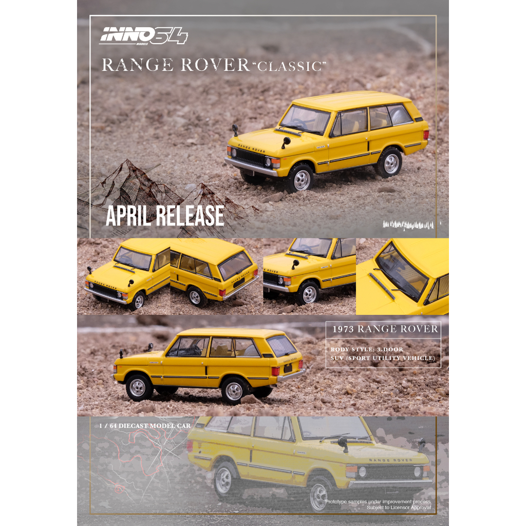 INNO MODELS INNO64 1/64 RANGE ROVER CLASSIC SANGLOW สีเหลือง