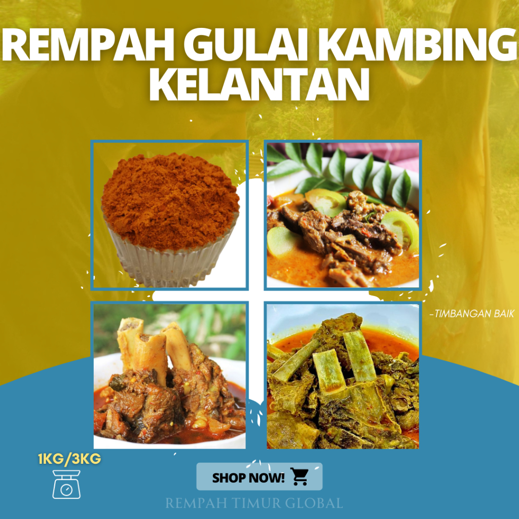 KELANTAN GOAT GULAI SPICES (1KG) GULAI SPICES/GOAT GULAI SPICES