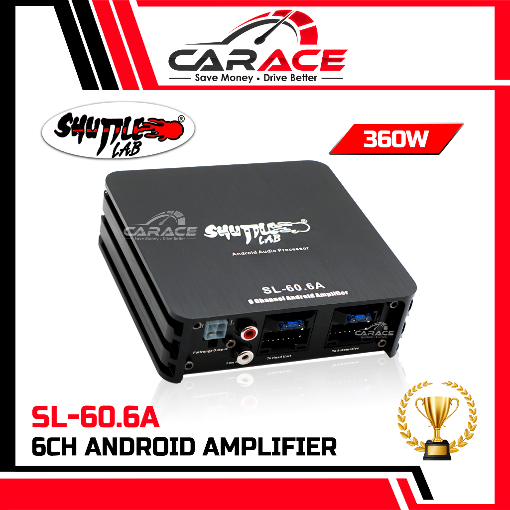 SHUTTLE LAB DSP Plug & Play Perodua OEM เครื่องเล่น Android DSP เครื่องขยายเสียง 6CH ซับวูฟเฟอร์ Ful