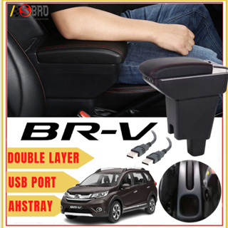 ที่เท้าแขน แบบสองชั้น ปรับได้ พร้อมพอร์ตชาร์จ USB 7 พอร์ต สําหรับรถยนต์ Honda BRV