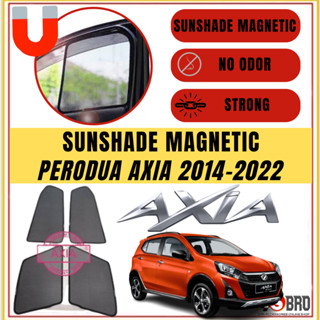 Perodua Axia 2014-2022 ม่านบังแดดแม่เหล็ก ป้องกันแสงสะท้อน สําหรับรถยนต์ 4 ชิ้น