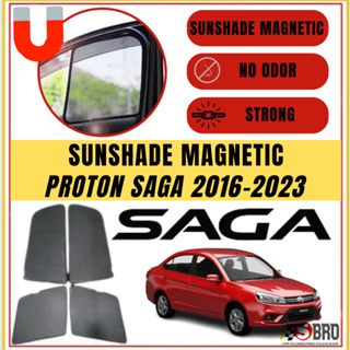 ม่านบังแดดแม่เหล็ก ป้องกันแสงสะท้อน สําหรับรถยนต์ Proton Saga 2016-2023 4 ชิ้น