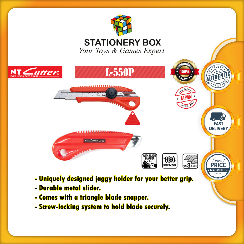 NT Cutter - L-550P - เครื่องตัด Jaggy L NT สีแดง - L-550P - Jaggy L -