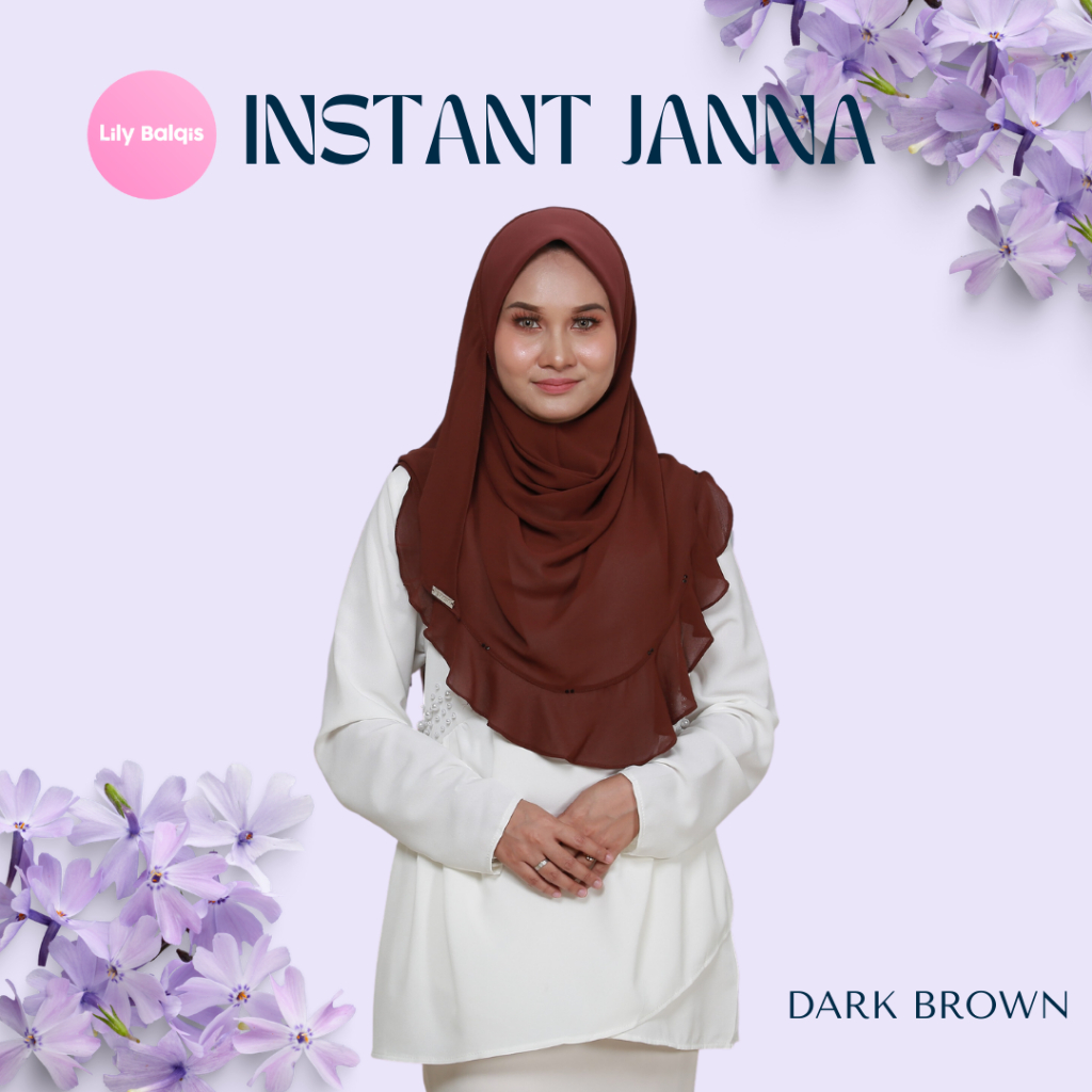 Lily Balqis Janna ทันทีในสีน้ําตาลเข้ม
