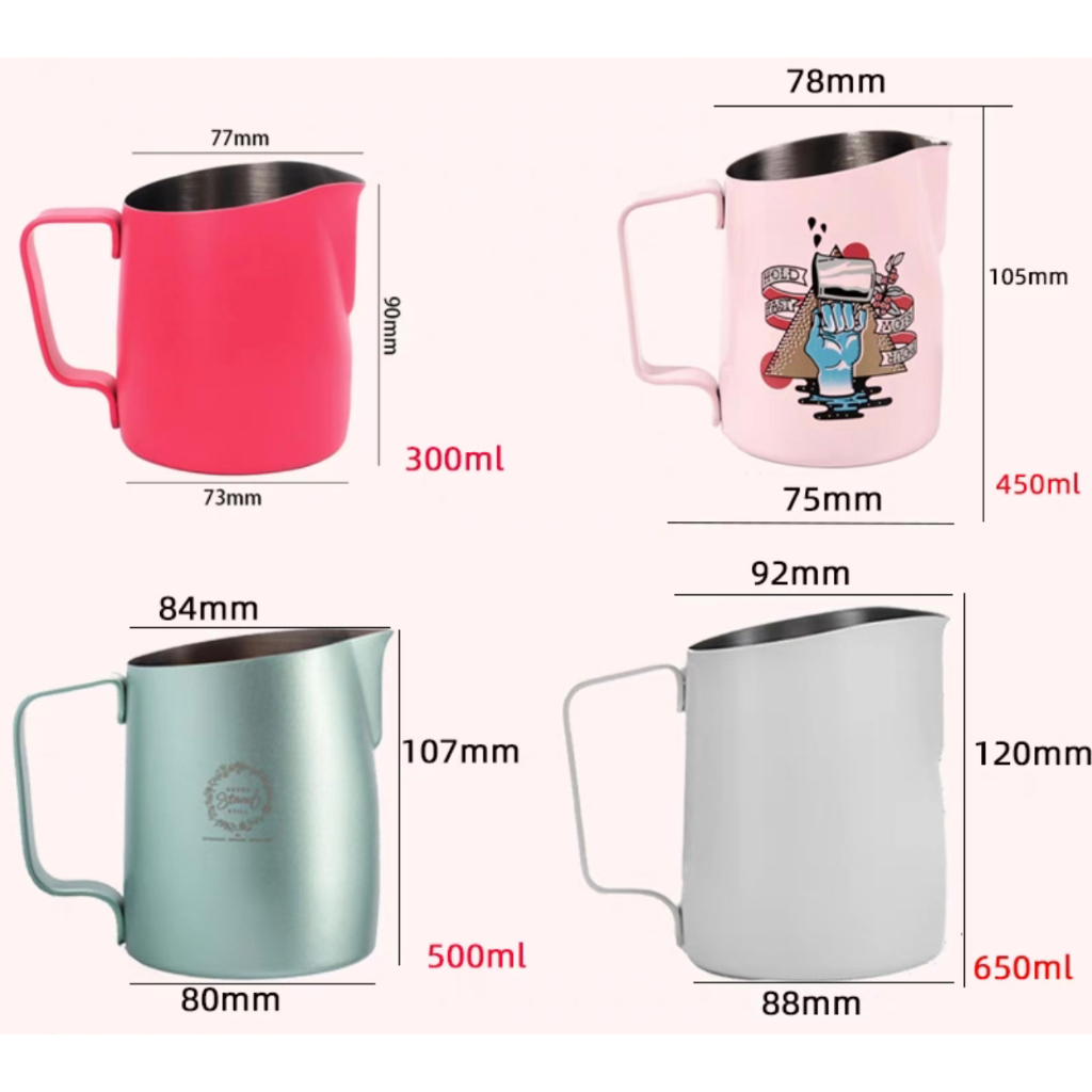 Wpm Welhome Pro Milk Pitcher Professional Latte Art Pouring 300ml 450ml 500ml