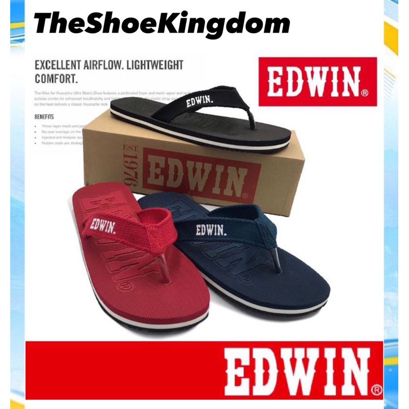 2023 Edwin Mens EVA Selipar รองเท้าแตะ Casual Authentic Slip On Slipper / รองเท้าแตะ Edwin