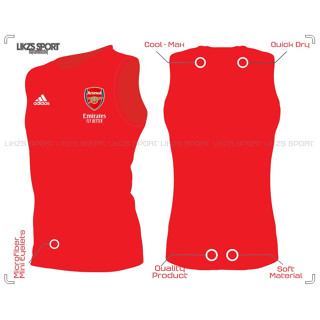 Arsenal FC DX1-EFB เสื้อฟุตบอล แขนกุด ผ้าไมโครไฟเบอร์ แห้งเร็ว น้ําหนักเบา