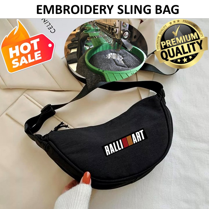 EMBROIDERY SULAM RALLIART uniqlo Canvas Crossbody Shoulder Bag Tote Bag dumpling Bag Sling Bag