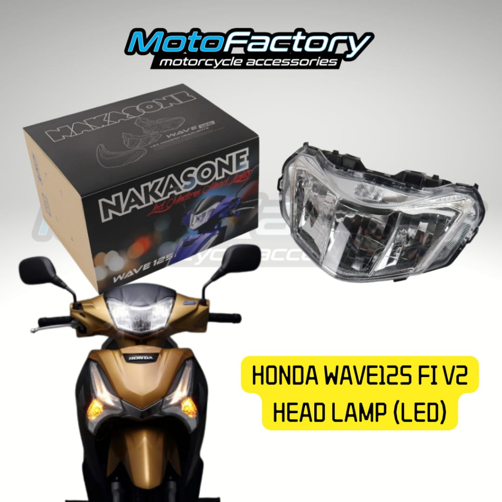 HONDA WAVE DASH125 FI V2 WAVE125I HEAD LAMP HEAD LIGHT LAMPU DEPAN ไฟ LED