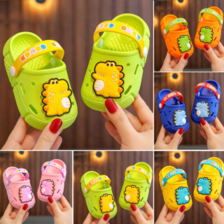 รองเท้าแตะลําลอง ลาย Kartun DINO Crocs น่ารัก สําหรับเด็กผู้ชาย ผู้หญิง 18-329 D07