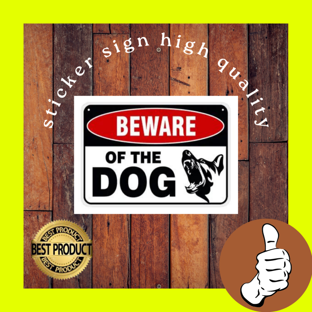 BEWARE OF THE DOG SIGN (คุณภาพสูง)