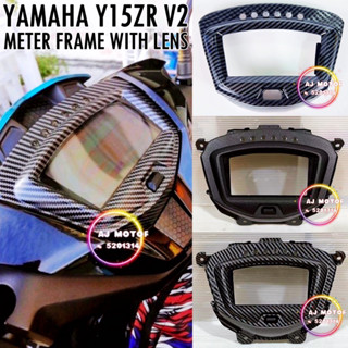 Y15zr V2 สติกเกอร์โลโก้ LED กรอบคาร์บอนไฟเบอร์ รูปโลโก้ LAMBANG STICKER TINTED YAMAHA Y15 CERMIN LENS HANDLE HEAD LAMP DIGITAL