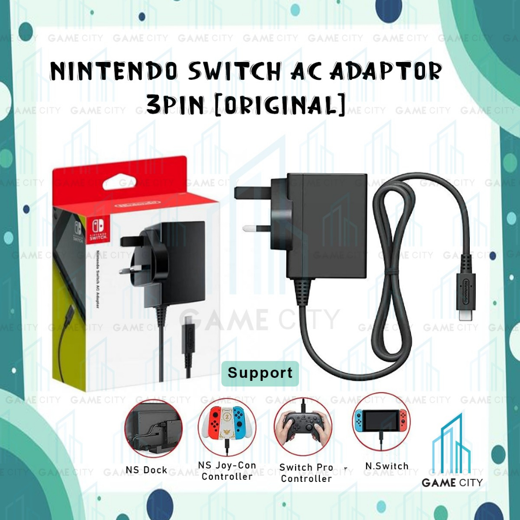 Nintendo SWITCH อะแดปเตอร์ชาร์จ AC SWITCH V1 V2 OLED LITE [รองรับ TV DOCK]