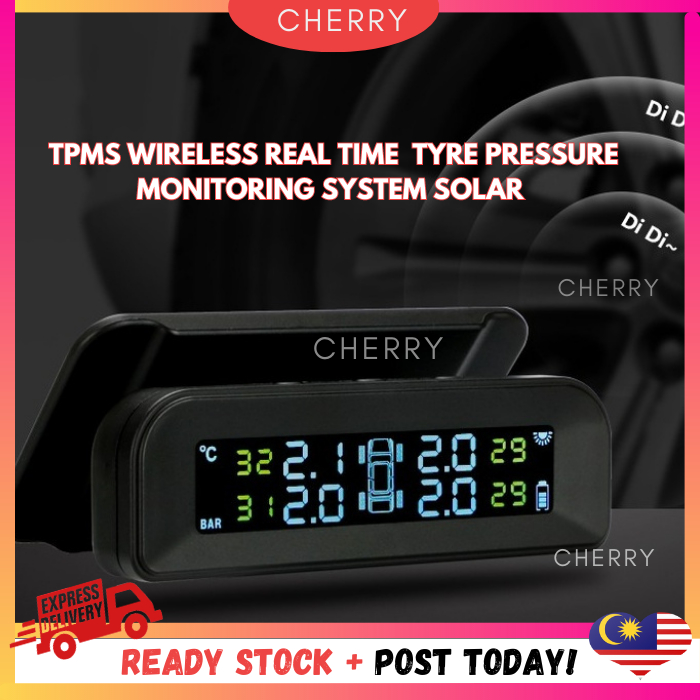 CHERRY TPMS อัพเกรด Tyre Pressure Monitor System รถไร้สาย Tyre ระบบตรวจสอบความดันจอแสดงผล LED