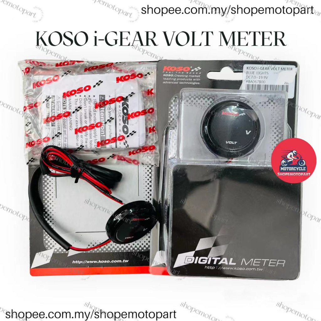 KOSO TIME VOLTAGE VOLTMETER VOLTMETER TEMPERATURE DIGITAL SERIES 2 IN 1 UNIVERSAL 100%