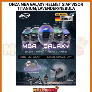 หมวกกันน็อค ONZA MBA GALAXY ONZA TITANIUM LAVENDER NEBULA วัสดุคุณภาพสูงจากเยอรมนี หมวกกันน็อคที่ได้รับการรับรองจาก SIRIM