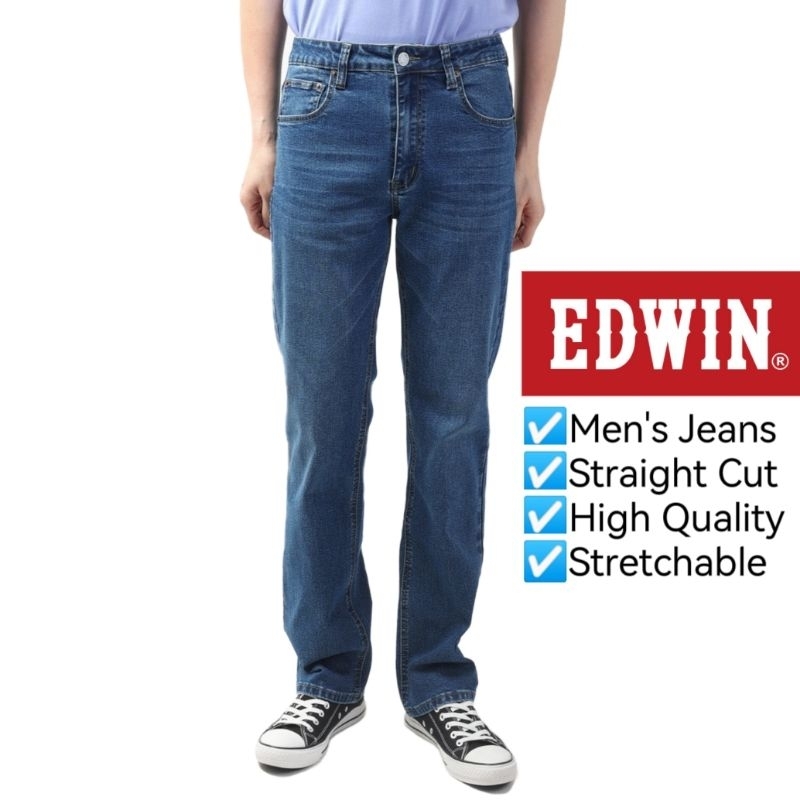 EDWIN กางเกงยีนส์ผู้ชาย E505 Straight Cut 7705-2801