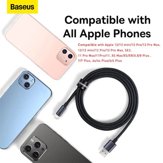 Baseus Minimalist Series สายชาร์จเร็ว USB 2.4A ถ่ายโอนข้อมูลความเร็วสูง แบบถัก ยาว 1.2 ม. สำหรับสมาร์ทโฟนและแท็บเล็ต