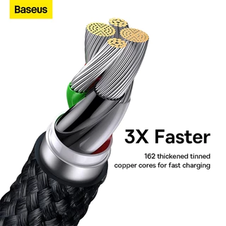 Baseus Minimalist Series สายชาร์จเร็ว USB 2.4A ถ่ายโอนข้อมูลความเร็วสูง แบบถัก ยาว 1.2 ม. สำหรับสมาร์ทโฟนและแท็บเล็ต