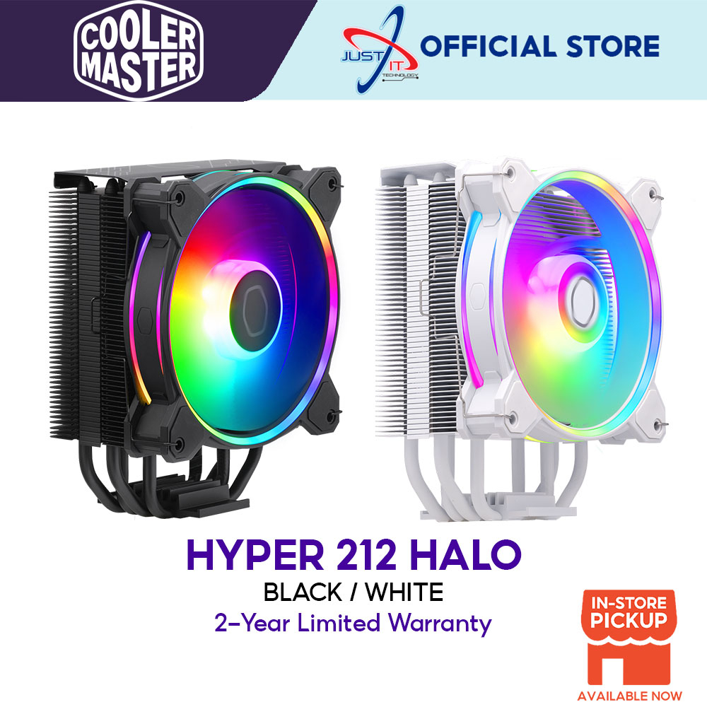 Cooler MASTER HYPER 212 HALO ตัวทําความเย็น CPU สีดํา สีขาว (RR-S4KK-20PA-R1 / RR-S4WW-20PA-R1)
