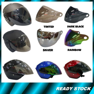 หมวกกันน็อคมอเตอร์ MDH (แบบเดียวกับ KHI) Topi Keledar Motorcycle SIRIM Lulus พร้อมที่บังแดด FOC