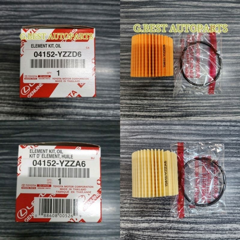 กรองน้ํามันเครื่องTOYOTA ALTIS WISH HARRIER VIOS ZRE141 ZRE142 ZGE20 ZSU60 NSP151 04152-YZZA6 04152-