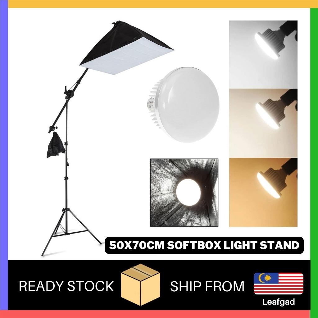 Proocam BSS-85 เพดานชุด boom 50x70 ซม.200 ซม.ขาตั้งสแควร์ Soft Box kit 3 สีหลอดไฟ LED ไฟถ่ายภาพ A 1